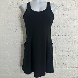 90 Degree by Reflex Athletic Dress M Black Sleeveless Pockets Built in Shorts